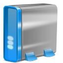 Blue Hard Drive Icon 128x128 png